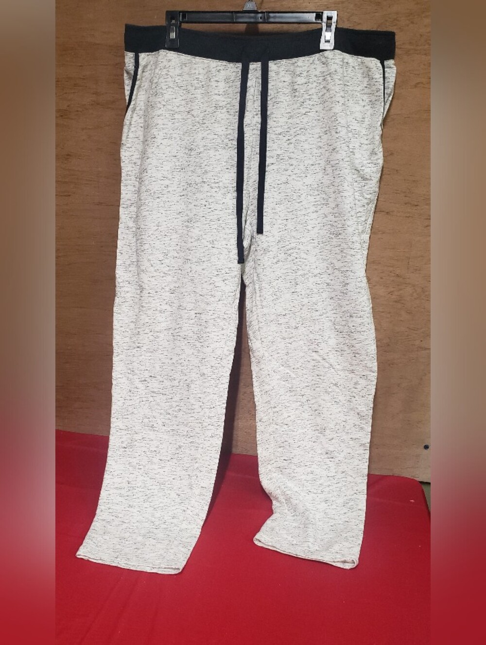 Womens Gray/Black and White Marled Plus Size Joggers 3X